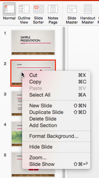 Slides Pane in PowerPoint 2016 for Mac