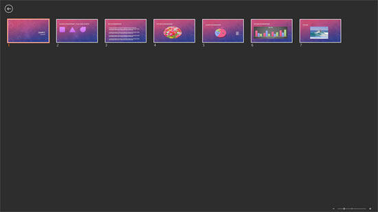 Slide Show View in PowerPoint 2016 for Windows