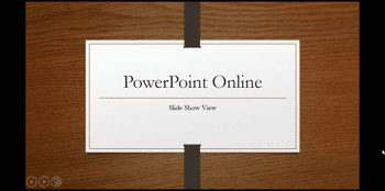 Slide Show View in PowerPoint for the Web