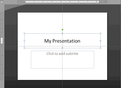 Add text in an existing text placeholder