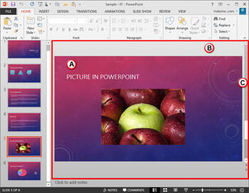 Learn PowerPoint 2013 for Windows: Slide Area