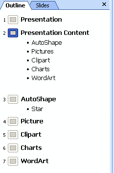 Outline tab