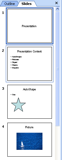Slides tab