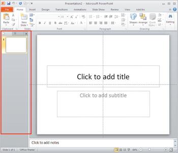 Learn PowerPoint 2010: Slides and Outline Pane