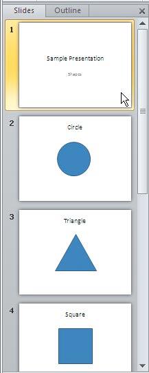Slides tab
