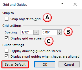 Grid and Guides dialog box