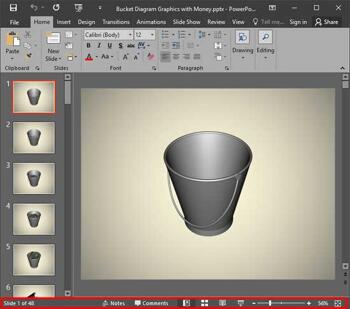 Status Bar in PowerPoint 2016 for Windows