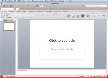 Learn PowerPoint 2011: Status Bar in PowerPoint for Mac