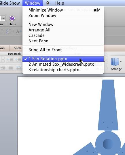 Select a presentation name to make it active Select a presentation name to make it active