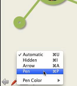 Pen tool being selected