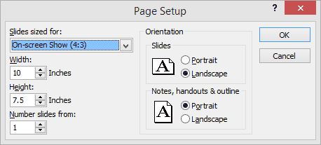 Page Setup dialog box
