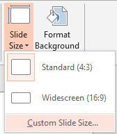 Custom Slide Size option