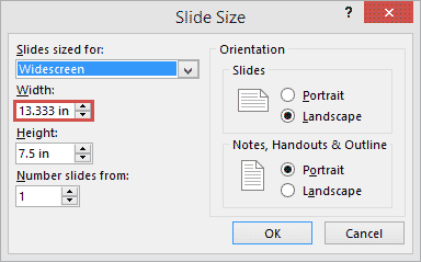 Widescreen option retains the height and changes only the width