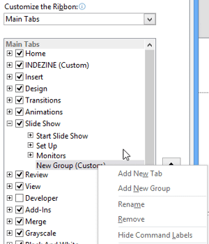 Learn PowerPoint 2013 for Windows: Working with Custom Groups in Ribbon Tabs