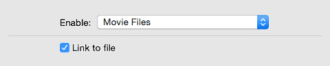 Link to File option Link to File option