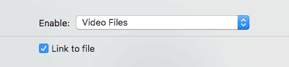 Link to File option Link to File option