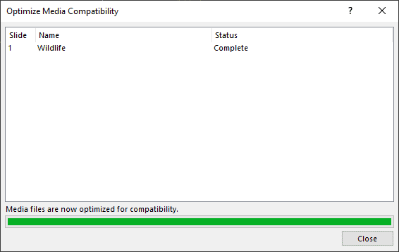 Optimize Media Compatibility in PowerPoint 365 for Windows Optimize Media Compatibility in PowerPoint 365 for Windows
