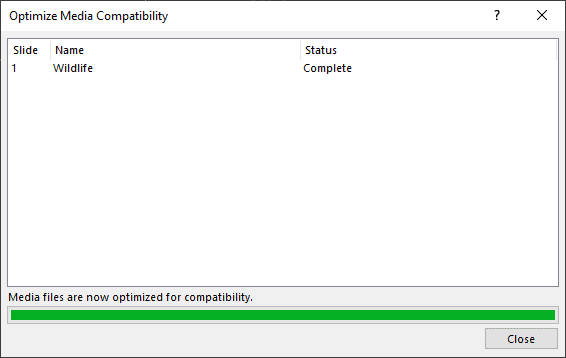 Optimize Media Compatibility in PowerPoint 365 for Windows