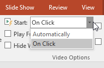 Start drop-down menu