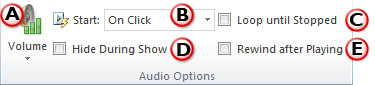 Advanced audio options within the Audio Tools Playback tab