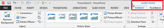 Contextual tabs for an audio clip