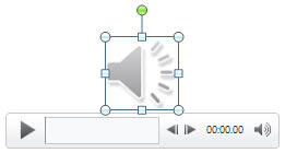 An audio clip on the slide