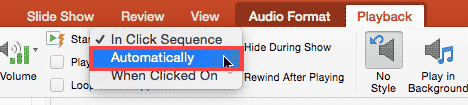 Automatically option selected within Start drop-down list Automatically option selected within Start drop-down list