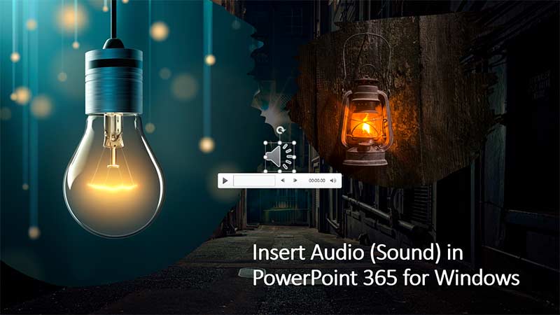 Audio icon placed on slide