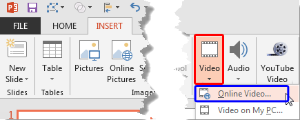Online Video option Online Video option