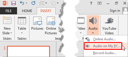 how to add youtube music to powerpoint 2013