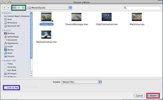 what formats does mac powerpoint 2011 support for video