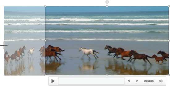 Drag the side handle towards the other end of the video Drag the side handle towards the other end of the video