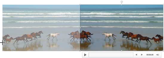 Drag beyond to the other side to flip a video