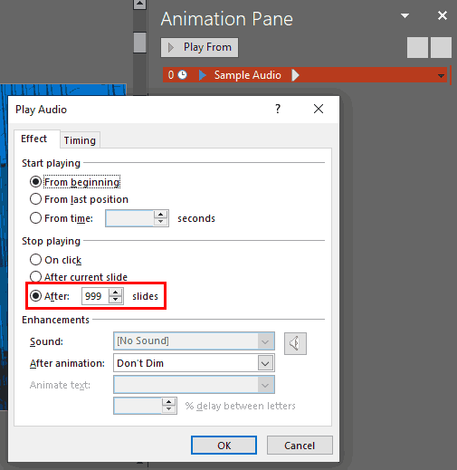 Animation Task Pane Animation Task Pane
