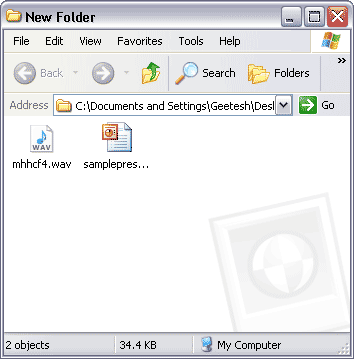 PowerPoint presentation and sound file PowerPoint presentation and sound file