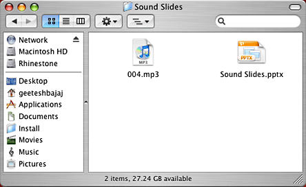 how do you add sound to a powerpoint presentation for a mac 2011