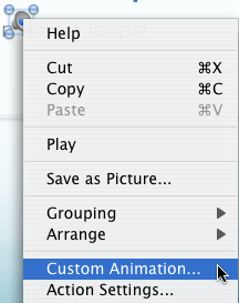 Right-click menu Right-click menu