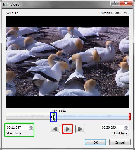 Drag the markers to the same point where you paused the video Drag the markers to the same point where you paused the video