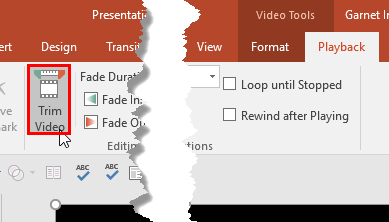 Trim Video button Trim Video button