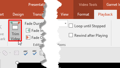 Trim Video button