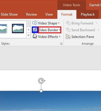 Video Border button Video Border button