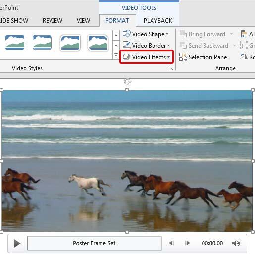 Video Effects button within the Video Styles group