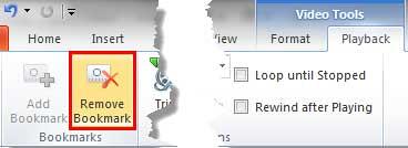 Remove Bookmark button within the Bookmarks group