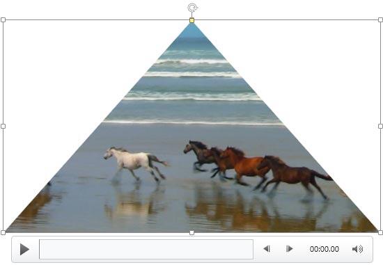 Video within the Isosceles Triangle shape Video within the Isosceles Triangle shape