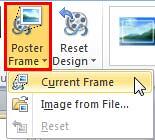Current Frame option within the Poster Frame drop-down gallery Current Frame option within the Poster Frame drop-down gallery
