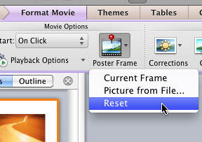 Reset option Reset option