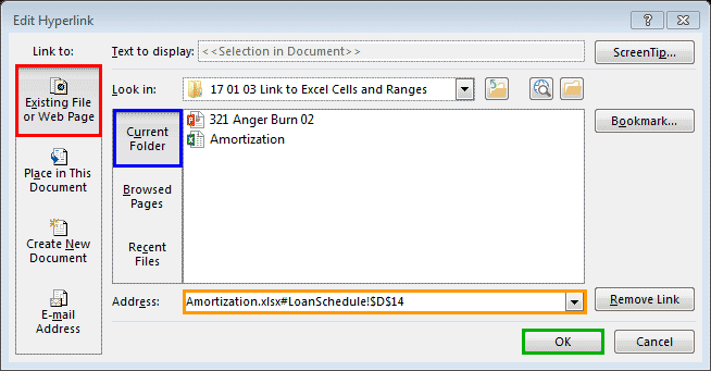 Link to a specific Excel cell from PowerPoint 