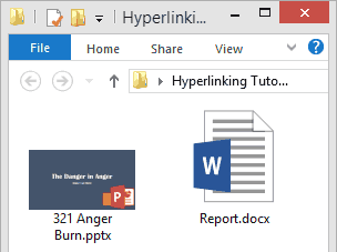 Word and PowerPoint files within the same folder