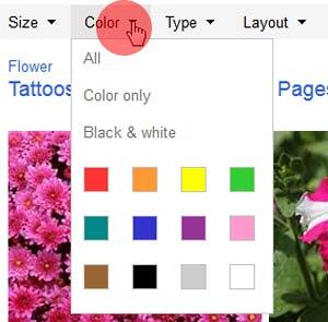 Bing Images Search by Color Filters