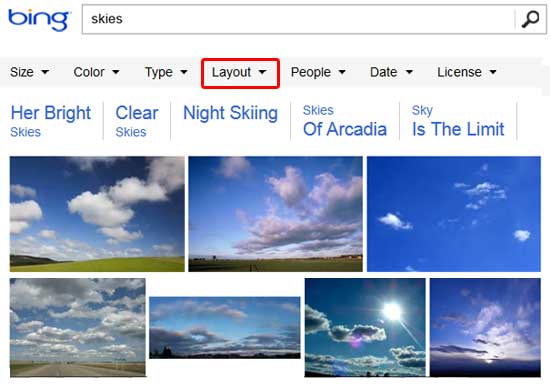 Bing Images Search results